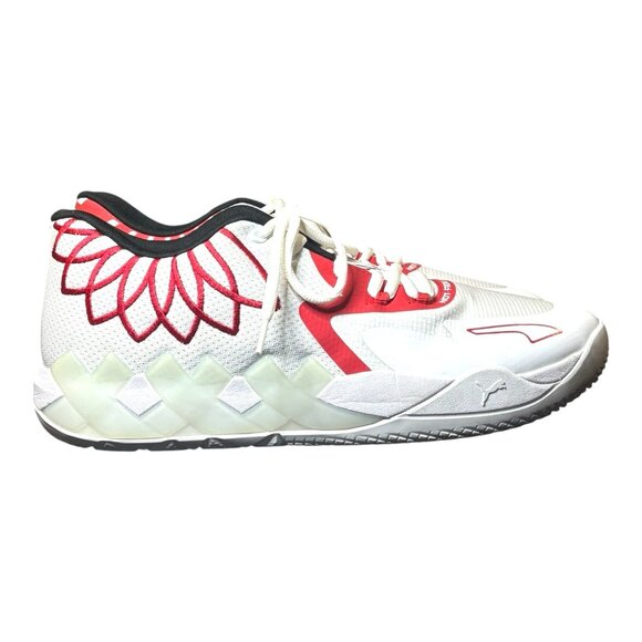 Puma MB.01 LaMelo Ball White High Risk Red Basketball Sneakers Mens 16 376941-10 main image 4